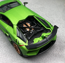 Load image into Gallery viewer, HH 1:64 Green Sian Aventador SVJ Racing Sports Model Diecast Metal Car New
