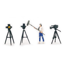 Load image into Gallery viewer, 1:64 Painted Figure Mini Model Miniature Resin Diorama Recording Sound Engineer
