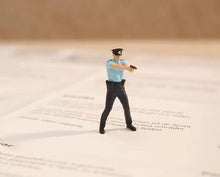 Load image into Gallery viewer, 1:64 Painted Figure Mini Model Miniature Diorama Sand Hong Kong Police Man Toy Collection
