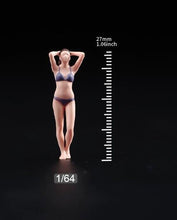 Load image into Gallery viewer, 1:64 Painted Figure Model Miniature Resin Diorama Sand Toy Purple Bikini Girl New
