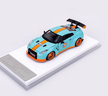 Load image into Gallery viewer, OT 1:64 JDM Gulf Blue GTR R35 LBWK Widebody Sports Model Diecast Metal Car New
