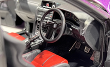 Load image into Gallery viewer, MH 1:18 Purple Skyling GTR R34 Nismo RB26DETT Engine Model Diecast Metal Car
