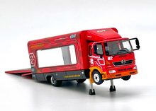 Load image into Gallery viewer, UM 1:64 Red 500 HINO EVA Ranger Transporter Truck Model Diecast Metal Car
