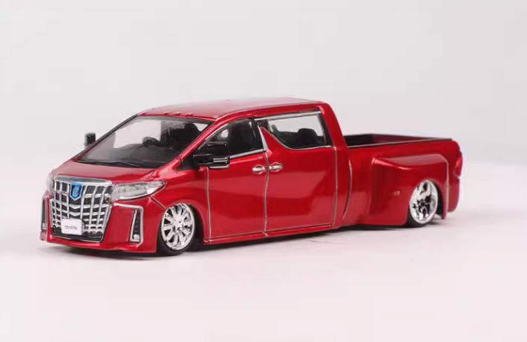 GCD 1:64 Red Alphard Pickup Truck VIP Sports Model Diecast Metal Car New