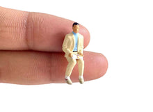 Load image into Gallery viewer, 1:64 Painted Figure Model Miniature Resin Diorama Sand Toy Man In Suit sitting New
