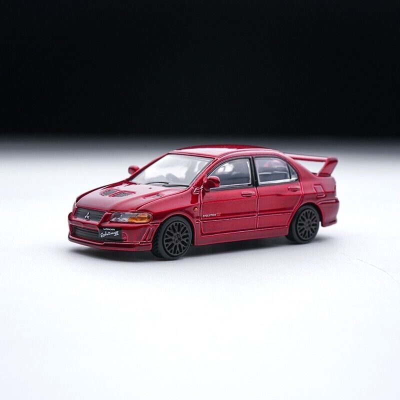 JKM 1:64 JDM Wine Lancer EVO 7 VII Racing Sports Model Diecast Metal Car New