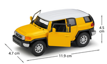 Load image into Gallery viewer, WELLY 1:36 Yellow Land Cruiser FJ SUV Sports Model Diecast Toy Metal Car BN
