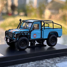 Load image into Gallery viewer, Master 1:64 Defender 110 Pickup Truck Gulf SUV Model Diecast Metal Car
