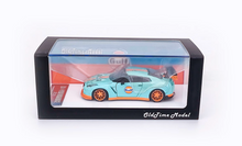 Load image into Gallery viewer, OT 1:64 JDM Gulf Blue GTR R35 LBWK Widebody Sports Model Diecast Metal Car New
