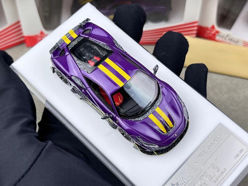 Fuelme 1:64 Purple Mansory F8XX Racing Sports Model Diecast Resin 