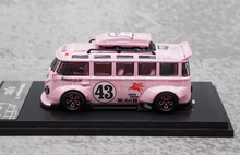 Load image into Gallery viewer, TPC 1:64 Pink VW T1 Kombi Van #43 Camper Model Diecast Metal Car New
