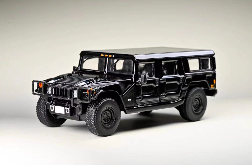 1:64 596Model Black H1 SUV Off Road Sports Model Diecast Metal Car New