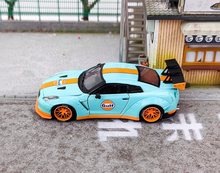 Load image into Gallery viewer, OT 1:64 JDM Gulf Blue GTR R35 LBWK Widebody Sports Model Diecast Metal Car New
