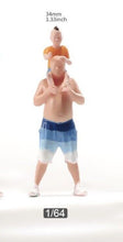 Load image into Gallery viewer, 1:64 Painted Figure Model Miniature Resin Diorama Sand Father and Son Standing New
