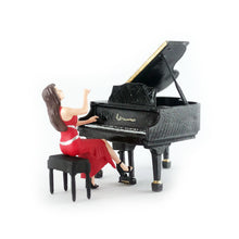 Load image into Gallery viewer, 1:64 Painted Figure Mini Model Miniature Resin Diorama Sand Pianist Lady Piano
