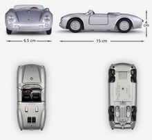 Load image into Gallery viewer, WELLY 1:24 Silver 550 Spyder Convertible Sports Model Diecast Metal Car
