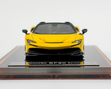 Load image into Gallery viewer, U2 1:64 Yellow Novitec SF90 Spider Convertible Sports Model Diecast Resin Car
