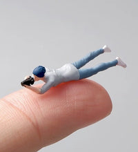 Load image into Gallery viewer, 1:64 Painted Figure Mini Model Miniature Resin Diorama Sand Camera Man Lying Toy New

