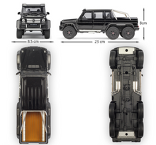 Load image into Gallery viewer, WELLY 1:24 C63 6x6 SUV Pickup Truck Sports Model Diecast Metal Car Display
