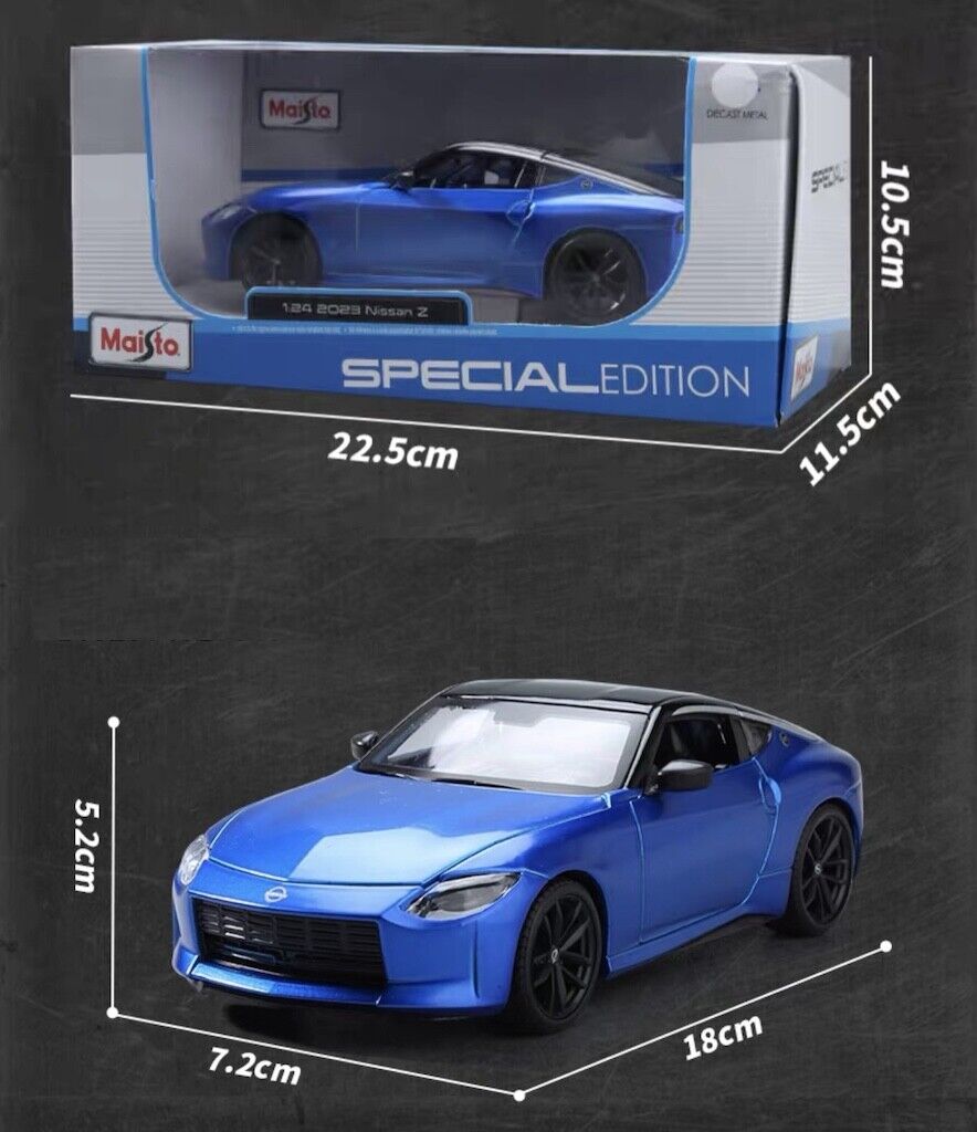 2023 Nissan Z Blue Metallic With Black Top special Edition Series 1/24  Diecast Model Car By Maisto : Target
