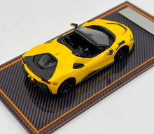 Load image into Gallery viewer, U2 1:64 Yellow Novitec SF90 Spider Convertible Sports Model Diecast Resin Car
