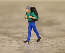Load image into Gallery viewer, 1:64 Painted Unpainted Figure Mini Model Miniature Resin Diorama Hiker Backpack New Scene
