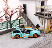 Load image into Gallery viewer, OT 1:64 JDM Gulf Blue GTR R35 LBWK Widebody Sports Model Diecast Metal Car New
