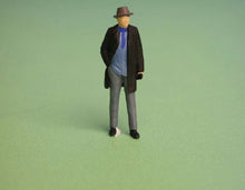 Load image into Gallery viewer, 1:64 Painted Figure Model Miniature Resin Sand Hat Man Mafia Standing WIndcoat Collection
