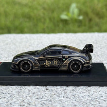 Load image into Gallery viewer, OT 1:64 JDM Black Gold GTR R35 LB Racing Sports Model Diecast Metal Car New
