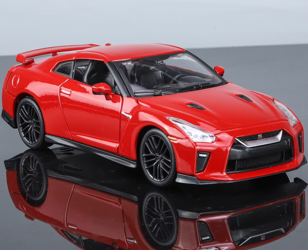 Bburago 1:24 Red JDM 2017 GTR R35 Racing Sports Model Diecast Metal Car New Collection