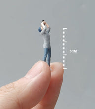 Load image into Gallery viewer, 1:64 Painted Figure Mini Model Miniature Resin Diorama Sand Camera Man Lying Toy New
