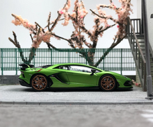 Load image into Gallery viewer, HH 1:64 Green Sian Aventador SVJ Racing Sports Model Diecast Metal Car New
