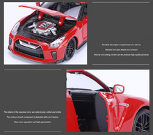 Load image into Gallery viewer, Bburago 1:24 Red JDM 2017 GTR R35 Racing Sports Model Diecast Metal Car New Collection
