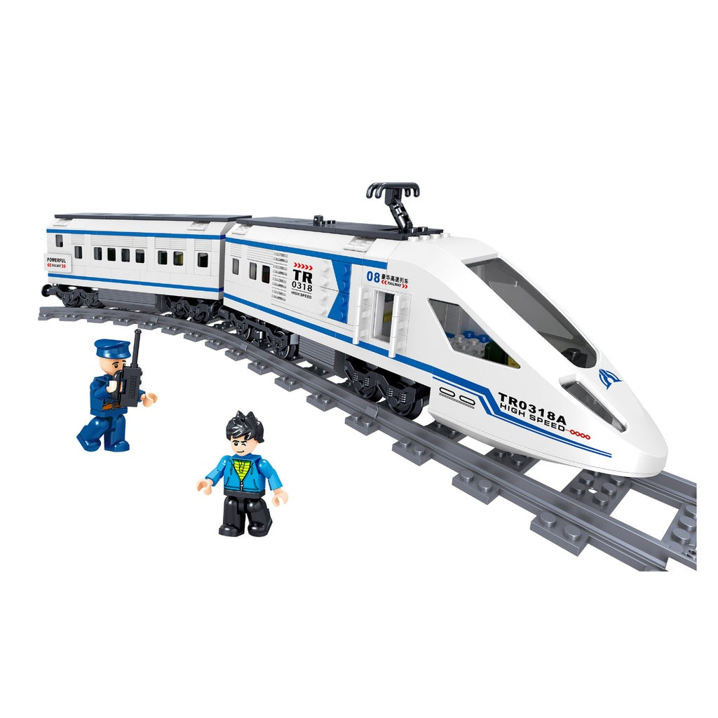 513PCS MOC City Transportation Rail Transit High Speed Train Track Fi –  mycrazybuy store