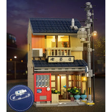 Load image into Gallery viewer, 1200PCS MOC City Street Tea House Shop Model Toy Building Block Brick Gift Kids DIY Compatible Lego Light
