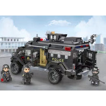 Load image into Gallery viewer, 1250PCS MOC City SWAT Police Armored Vehicle Car Figure Model Toy Building Block Brick Gift Kids DIY Compatible Lego
