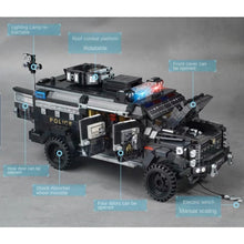 Load image into Gallery viewer, 1250PCS MOC City SWAT Police Armored Vehicle Car Figure Model Toy Building Block Brick Gift Kids DIY Compatible Lego
