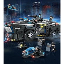 Load image into Gallery viewer, 1216PCS MOC City SWAT Police APC Armored Personnel Carrier Vehicle Car Figure Model Toy Building Block Brick Gift Kids DIY Compatible Lego
