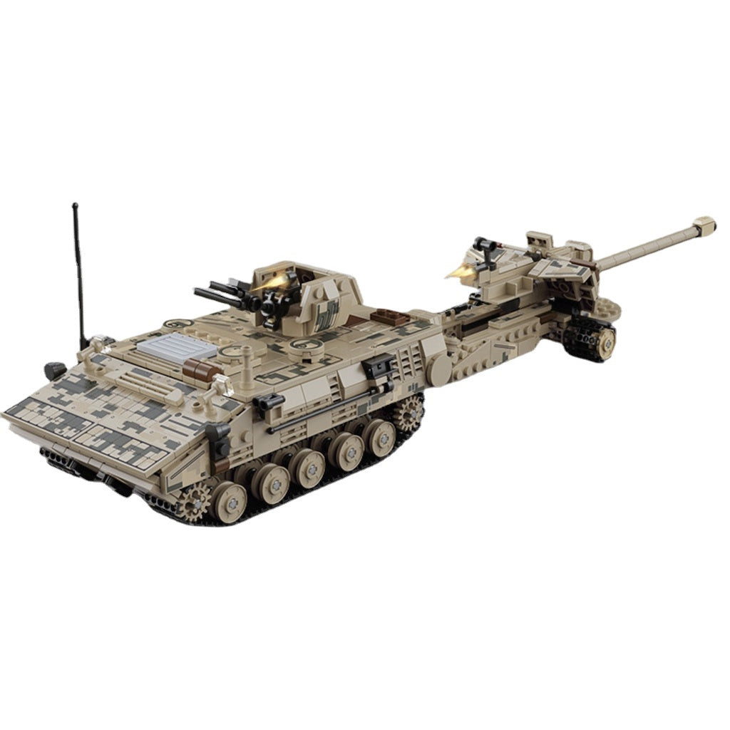 Compatible with LEGO military seri tank aircraft carrier Model Puzzle  Children's assembly and small particle building block t2812