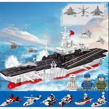 Load image into Gallery viewer, 1150PCS Military WW2 6in1 003 Aircraft Carrier Fujian Class Model Toy Building Block Brick Gift Kids DIY Set New Compatible Lego
