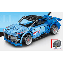 Load image into Gallery viewer, 360PCS MOC Technic Speed Pull Back Blue Racing Sports Car Model Toy Building Block Brick Gift Kids DIY Set New 1:22 Compatible Lego
