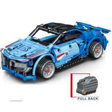 Load image into Gallery viewer, 360PCS MOC Technic Speed Pull Back Blue Racing Sports Car Model Toy Building Block Brick Gift Kids DIY Set New 1:22 Compatible Lego
