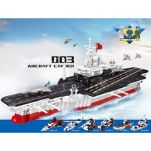 Load image into Gallery viewer, 1150PCS Military WW2 6in1 003 Aircraft Carrier Fujian Class Model Toy Building Block Brick Gift Kids DIY Set New Compatible Lego
