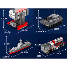 Load image into Gallery viewer, 1091PCS Military WW2 8in1 PLA Shandong Aircraft Carrier Destroyer IFV HQ10 J-15 Helicopter Model Toy Building Block Brick Gift Kids DIY Set New Compatible Lego
