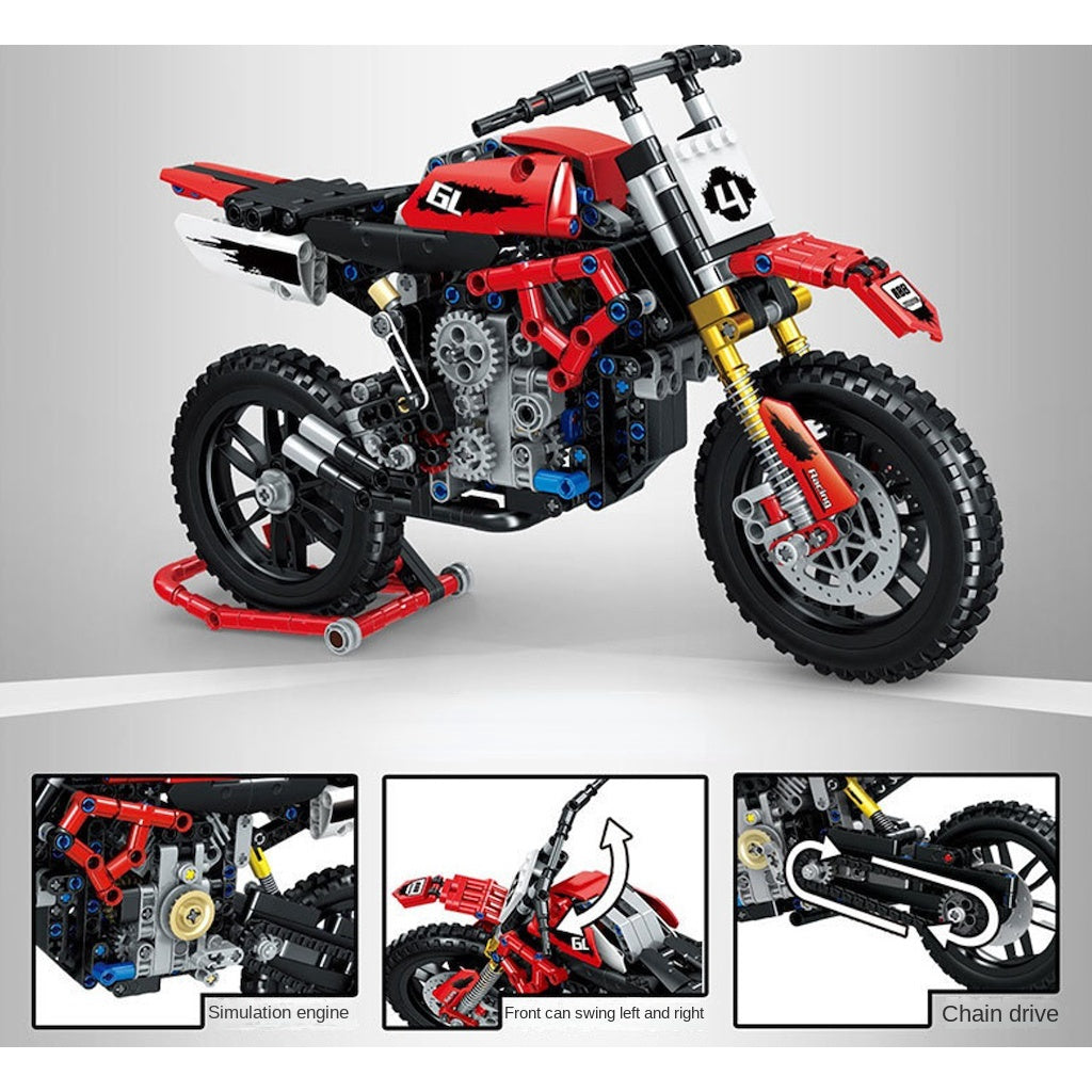 Technic Motorcycle Vehicle Model Building Blocks Set, DIY Assembly MOC  Construction Toy Vehicle, Compatible with Lego Technic- 669PCS/Static  Version/Sea-Green - Yahoo Shopping