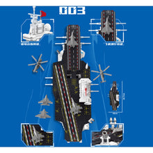 Load image into Gallery viewer, 1150PCS Military WW2 6in1 003 Aircraft Carrier Fujian Class Model Toy Building Block Brick Gift Kids DIY Set New Compatible Lego
