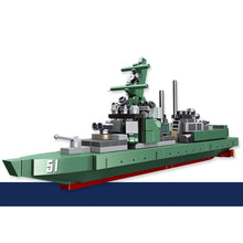 Load image into Gallery viewer, Military WW2 Burke Class Destroyer Iowa Class Battleship Type 055 075 Landing Helicopter Dock LHD Ship Model Toy Building Block Brick Gift Kids DIY Set New Display Compatible Lego
