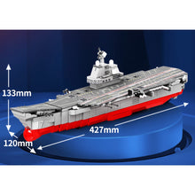 Load image into Gallery viewer, 1091PCS Military WW2 8in1 PLA Shandong Aircraft Carrier Destroyer IFV HQ10 J-15 Helicopter Model Toy Building Block Brick Gift Kids DIY Set New Compatible Lego
