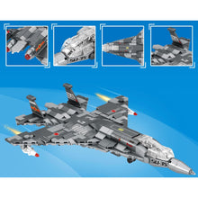 Load image into Gallery viewer, 438PCS MOC Military Sukhoi SU-35 Су-35 Super Flanker Air Fighter Aircract Model Toy Building Block Brick Gift Kids DIY Set New Compatible Lego
