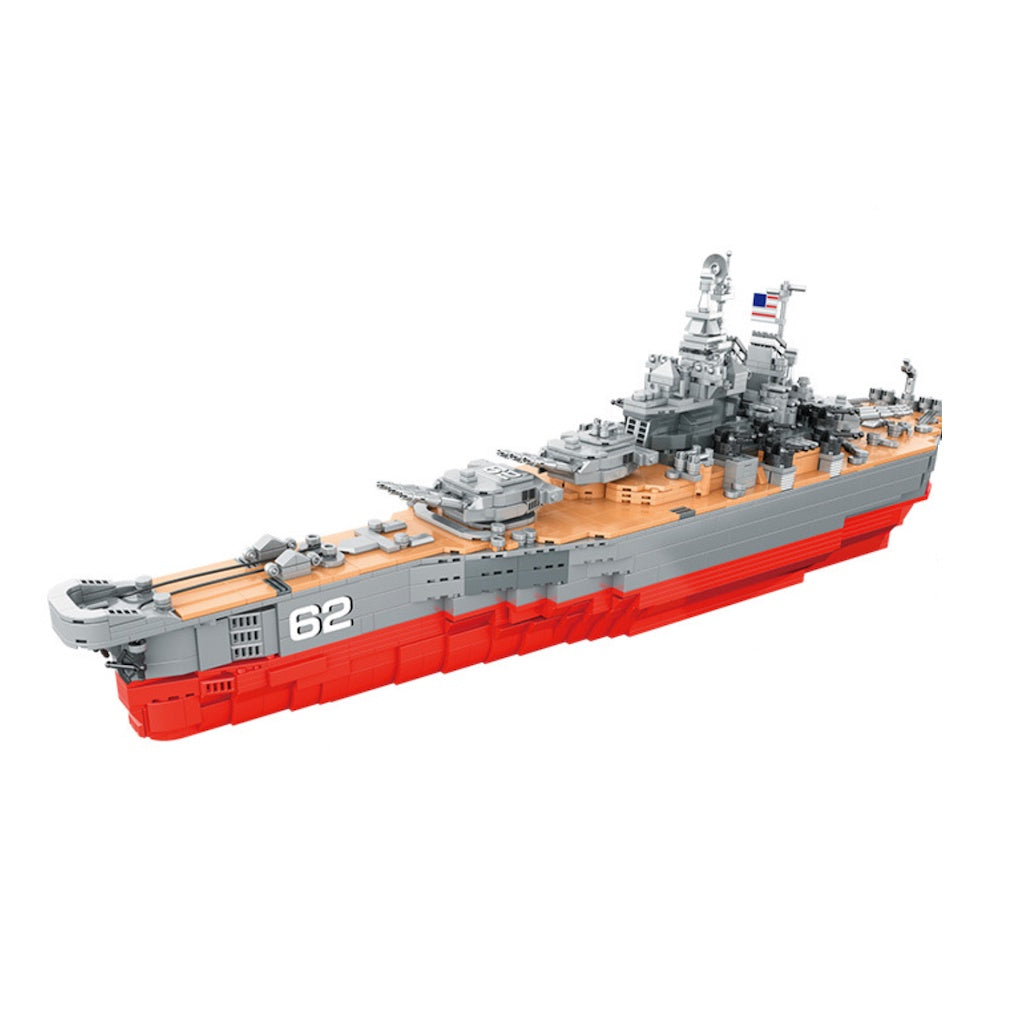 2537PCS MOC Military Large Iowa Class Battleship Figure Model Toy Building Block Brick Gift Kids DIY Set New 1:300 Compatible Lego